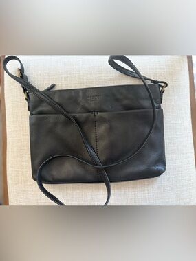 Margot Black Leather Crossbody Bag Minimalist Soft Leather Everyday Purse